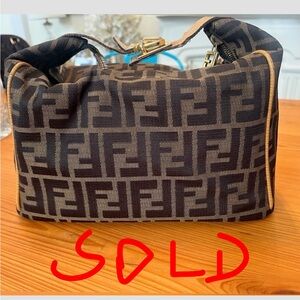 Vintage Fendi Zucca Canvas Baguette